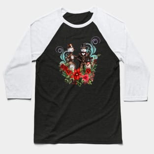 What could be more romantic than a steampunk  snowman and steampunk snowwoman Baseball T-Shirt